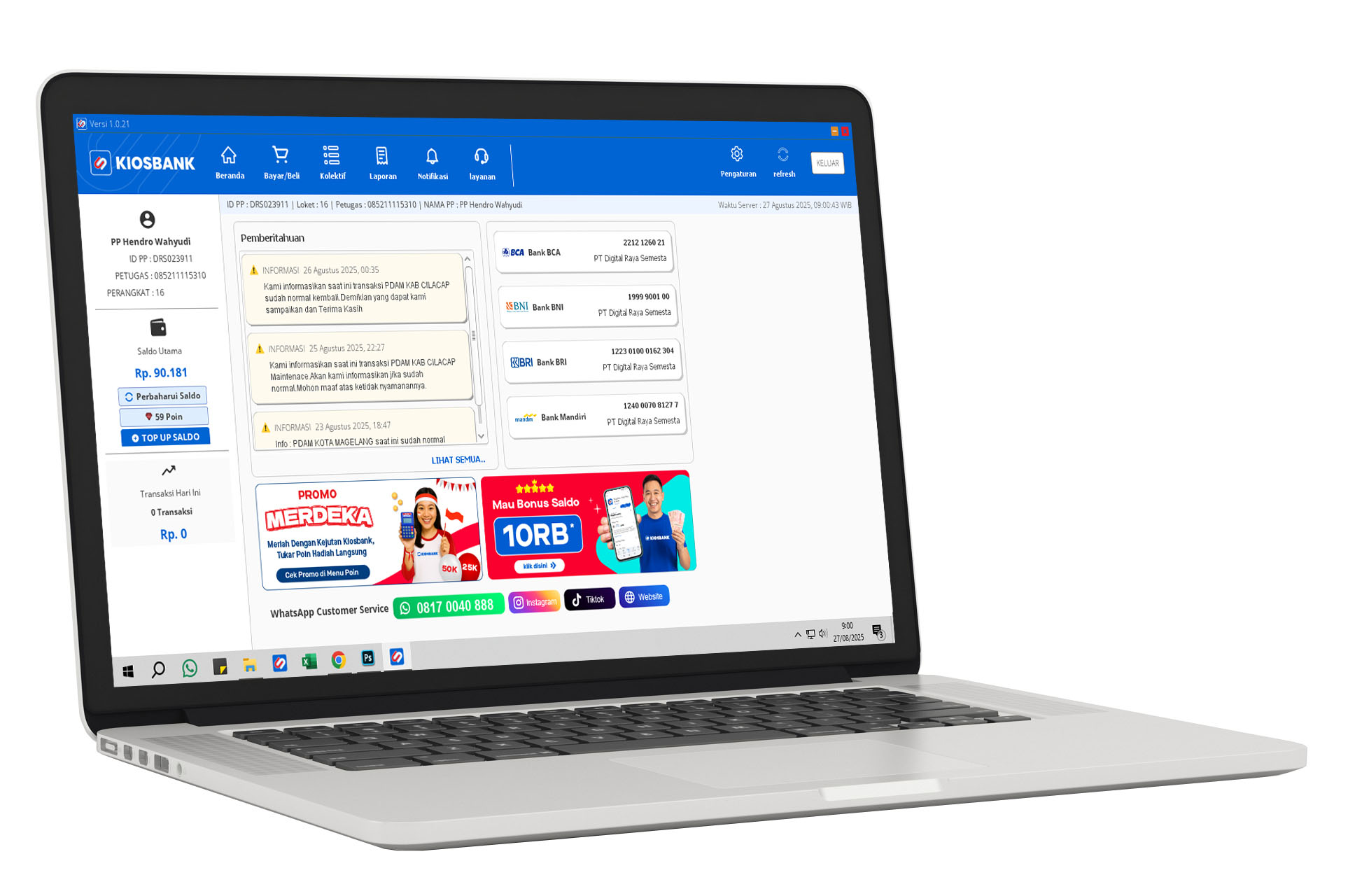 aplikasi kiosbank desktop